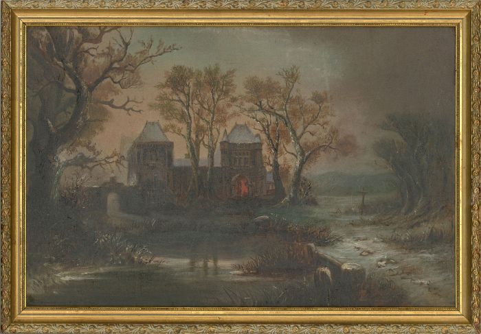 Early 20th Century Oil - The Haunted Castle