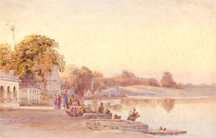 Frederick H. Oldfield - Signed 1907 Watercolour, Indian Morning
