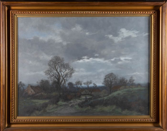 Early 20th Century Oil - Overcast Landscape
