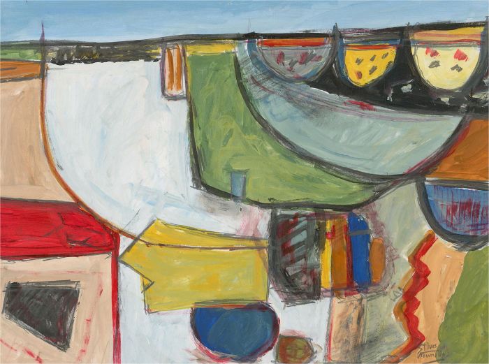 Newlyn School - Contemporary Acrylic, Harbour Scene, St Ives