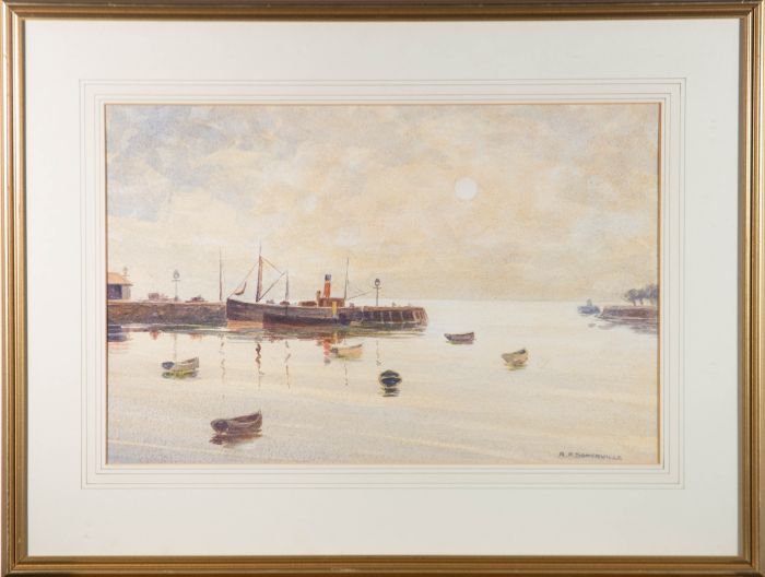 A.P. Somerville - Early 20th Century Watercolour, Sailing Craft on Calm Waters