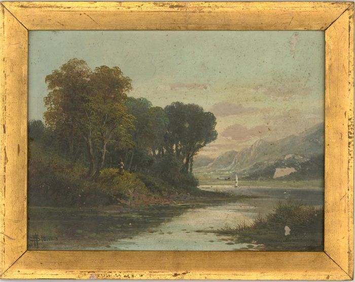 William Stone (1842-1913) - For Restoration - 19th Century Oil, River Landscape