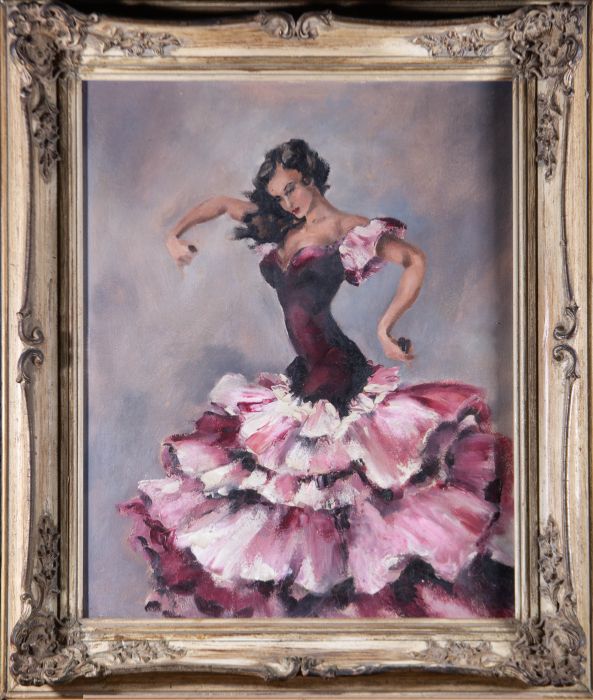 Framed Mid 20th Century Oil - The Flamenco Dancer