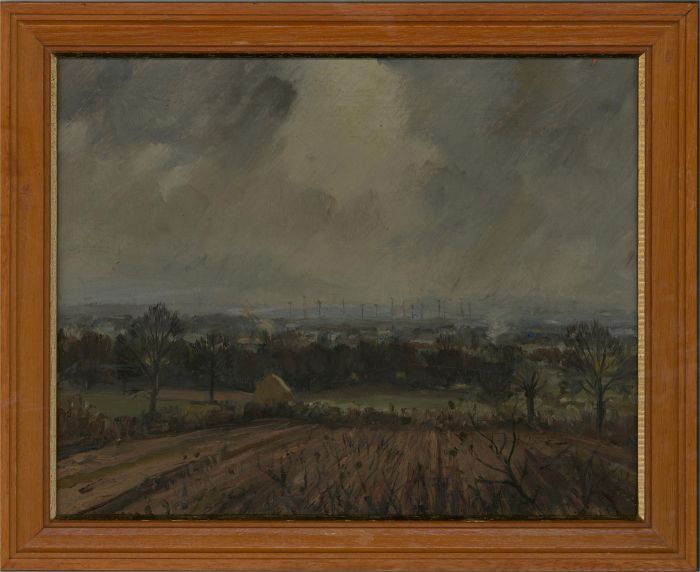 Marcus Holly Ford (1914-1989)-Signed & Framed Mid 19th Century Oil, Winter Farm
