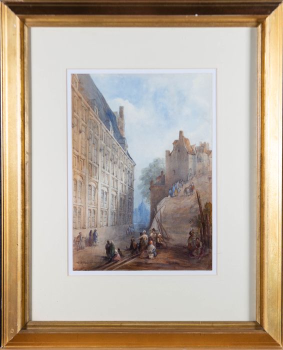 Thomas Miles I Richardson - Early 19th Century Watercolour, Continental Street