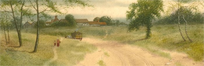 Late 19th Century Watercolour - Exhall, Warwickshire