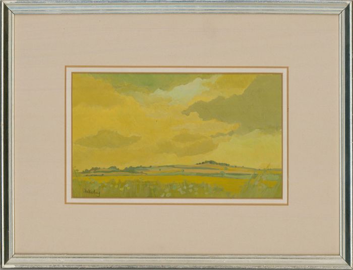 Irene Halliday (b.1931) - 20th Century Gouache, Yellow Skies