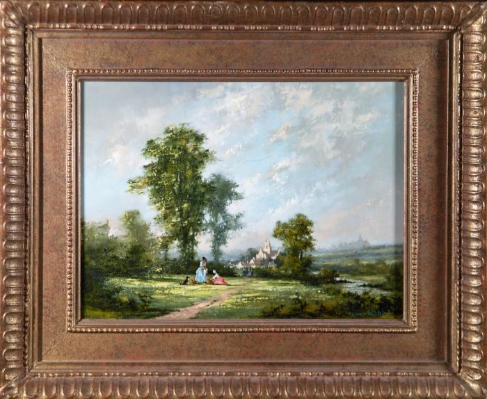 Barbara Gudrun Sibbons (b.1925) - Signed & Framed 20th Century Oil, The Picnic