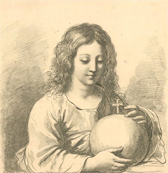 Francesco Bartolozzi (1727-1815) after Guercino - Engraving, Salvator Mundi