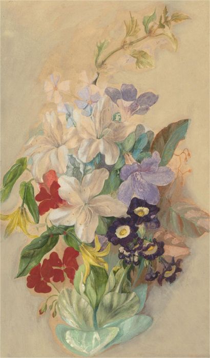 Early 20th Century Gouache - Floral Study