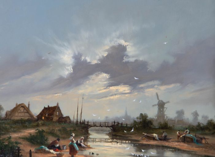 Barbara Gudrun Sibbons (b.1925) - Signed & Framed 20th Century Oil, Dutch Scene