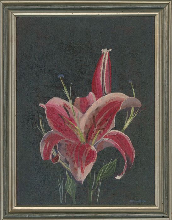 J.B. Clough - 2002 Oil, Pink Lily Flower