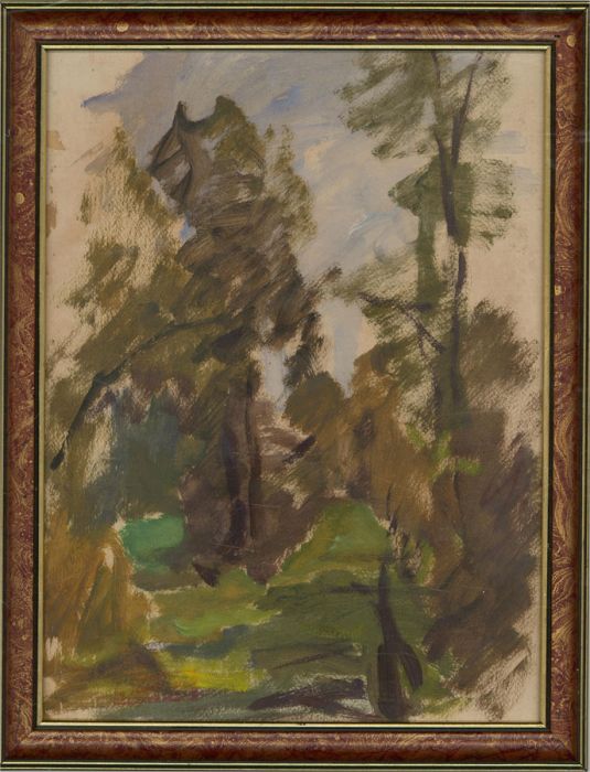 Jean-Baptiste Grancher (1911-1974)-Signed Mid 20th Century Oil, Leafy Landscape