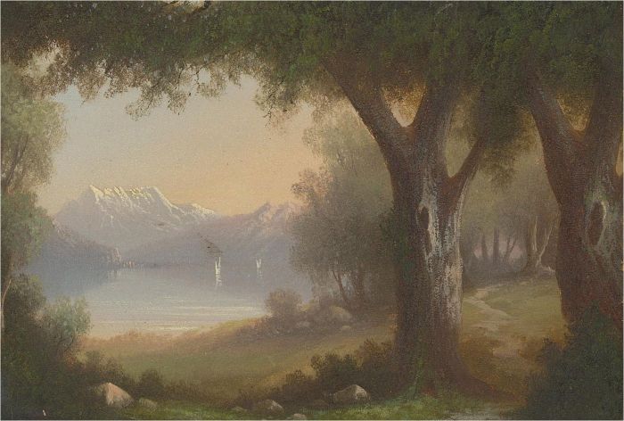 Pierre Pellegrin-Bousquet - 19th Century Oil, Julie's Grove near Clarens