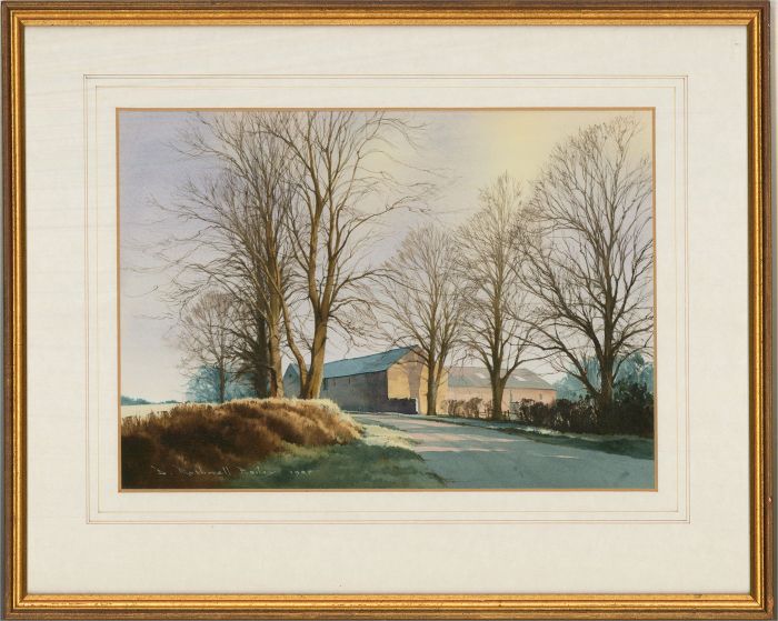 Dennis Rothwell Bailey (b.1933) - 1987 Watercolour, A Northamptonshire Lane