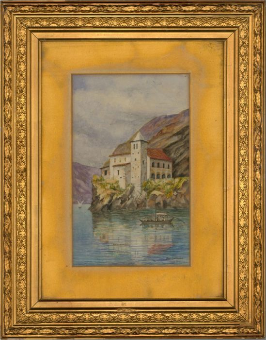 J. G. Corbett - 20th Century Watercolour, Santa Caterina, Lake Maggiore