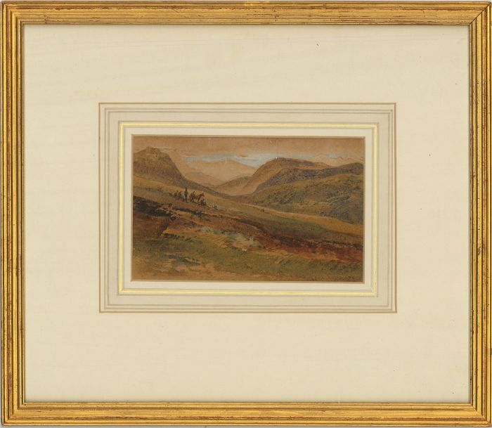 Late 19th Century Watercolour - Journey Through The Rolling Hills