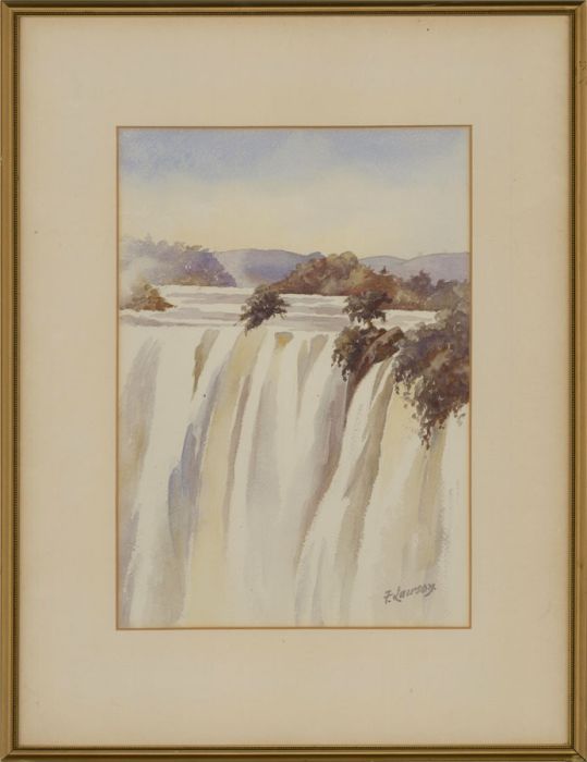 F. Lawson - Mid 20th Century Watercolour, Victoria Falls