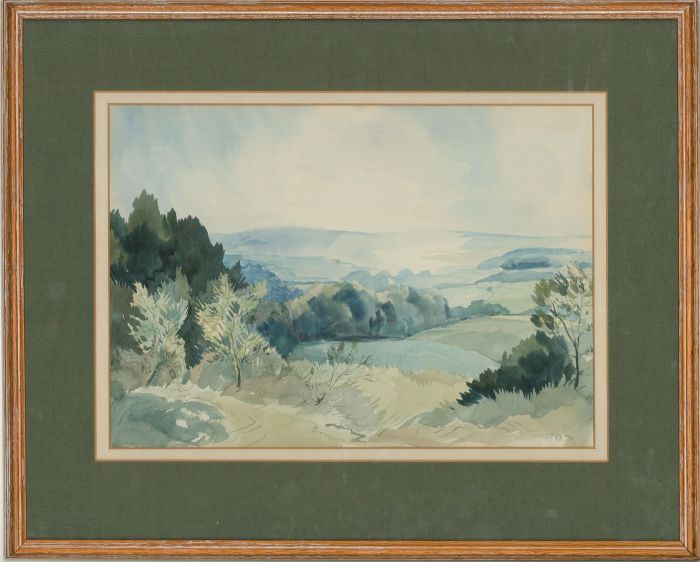 Patrick Nairne (1921-2013) - 1972 Watercolour, Sussex Downs