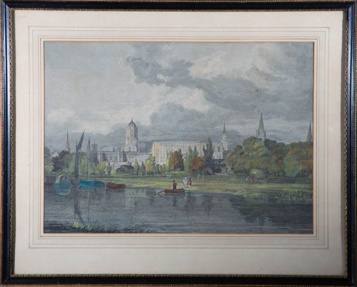 Joseph John Skelton (1783-1871) - Engraving, Christ Church from the Meadows