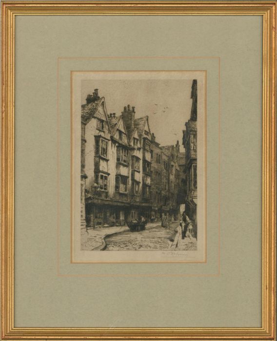 Mabel Catherine Robinson (1875-1953) - Early 20th Century Etching, Street Scene
