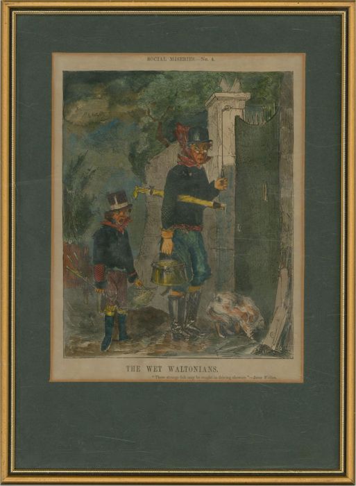 Ebenezer Landells (1808–1860) - 1871 Engraving, The Wet Waltonians