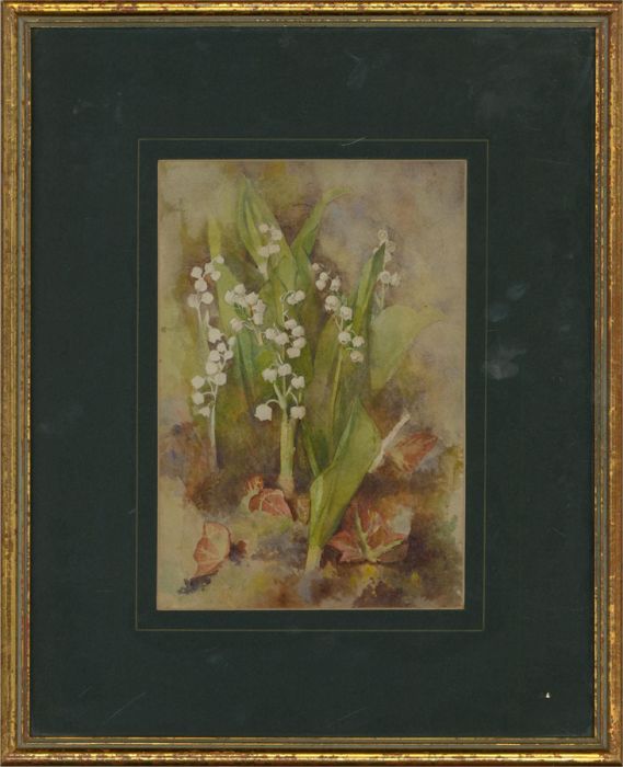 20th Century Watercolour - Lily of the Valley