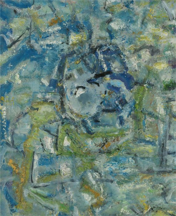 Edward Lewis (1936-2018) - 2010 Oil, Blue and Green