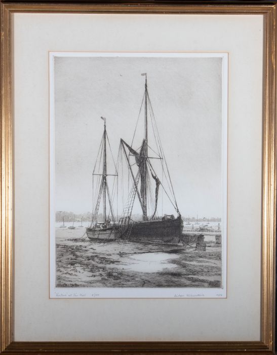 Aidan Kirkpatrick (1932-2014) - 1987 Etching, Venture' at Pin Mill