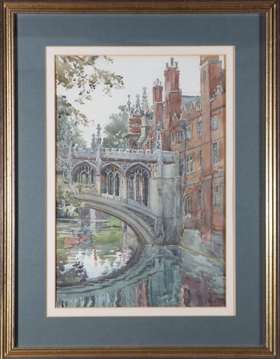 E. Morton - Signed & Framed Mid 20th Century Watercolour, The Bridge of Sighs