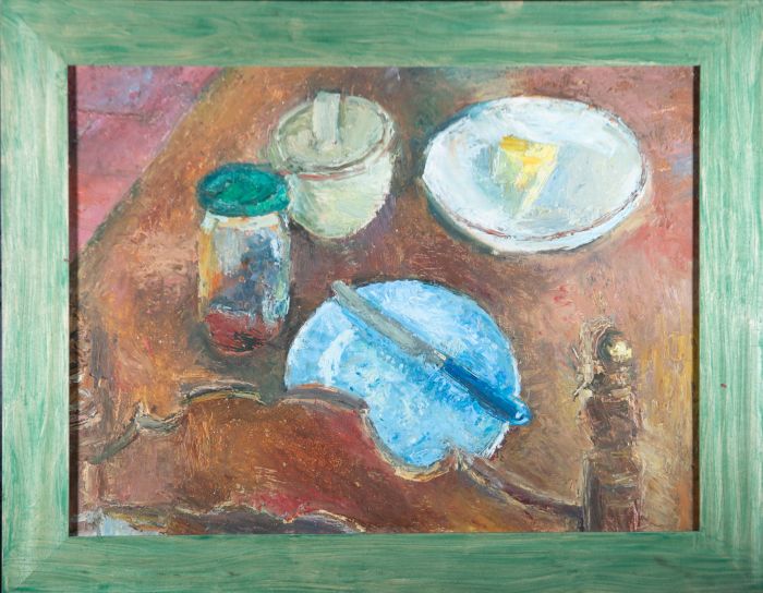 Edward Lewis (1936-2018) - Contemporary Oil, Still Life with Chair Back