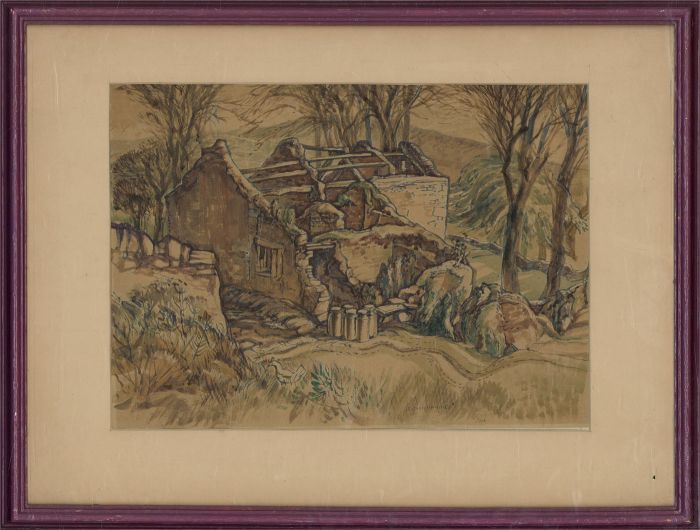 Edgar Owen Jennings (1899–1985) - Mid 20th Century Watercolour, Dairy In Ruins