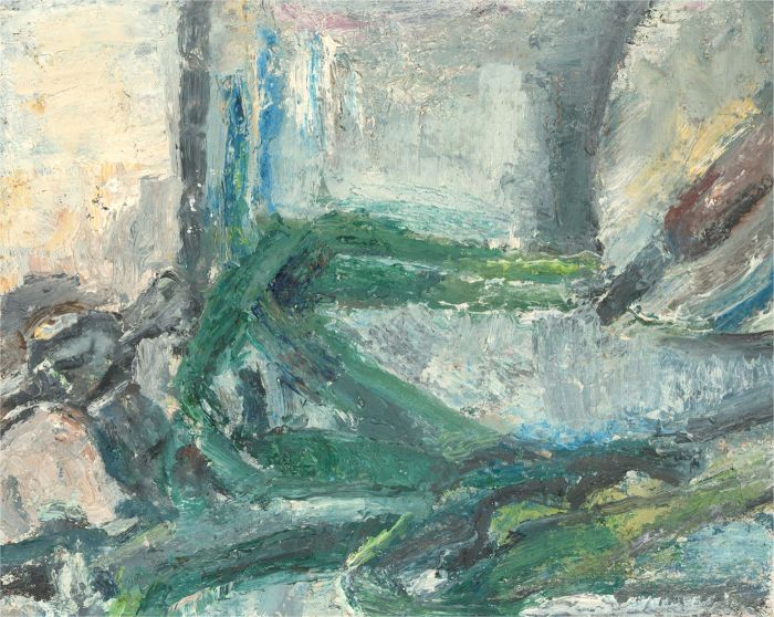 Edward Lewis (1936-2018) - Contemporary Oil, Green and White