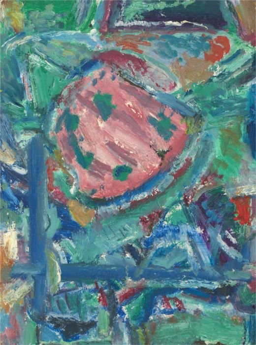 Edward Lewis (1936-2018)-A Double Sided Contemporary Oil, Abstract Compositions