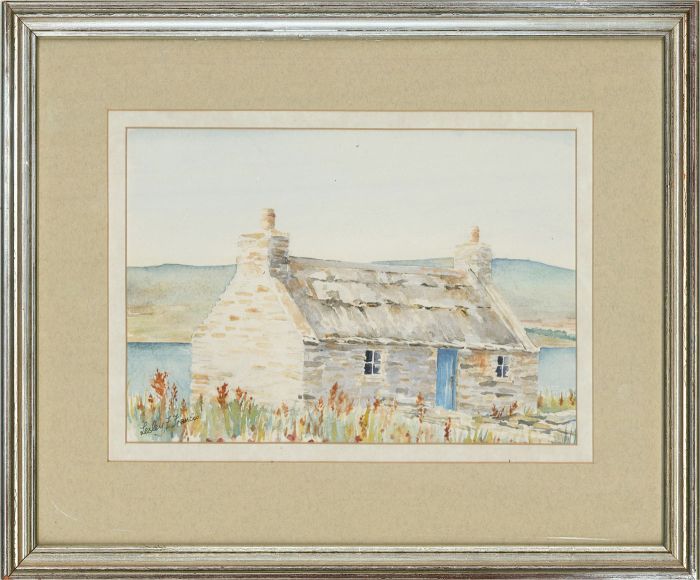 Lesley F. Francis - 20th Century Watercolour, Cottage By The Lake