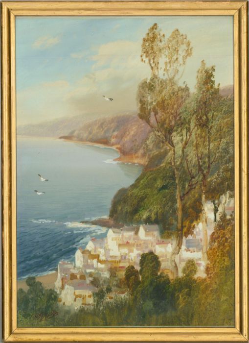 Early 20th Century Watercolour - Continental Coastline