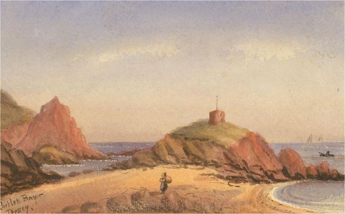 Late 19th Century Watercolour - Portlet Bay