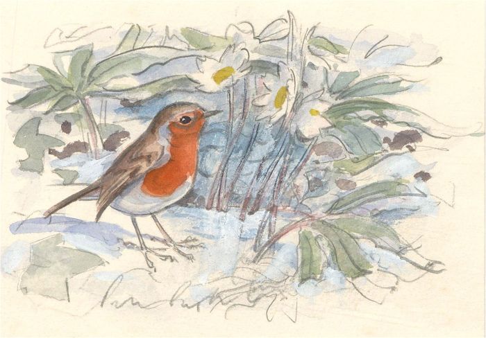 Peter Partington (b.1941) - 20th Century Watercolour, Little Robin