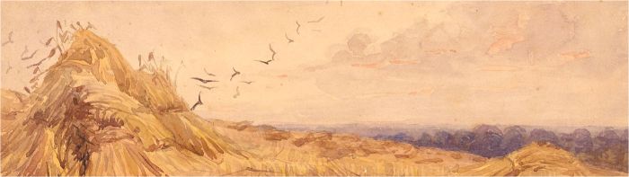 J.C - Early 20th Century Watercolour, The Hay Harvest