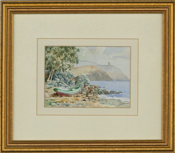 Contemporary Watercolour - Rocky Coast Line