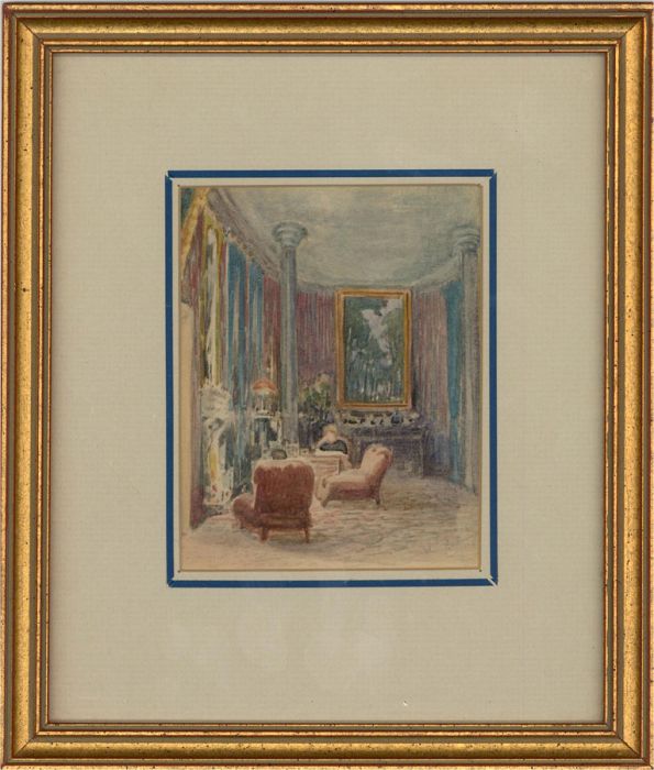 Franco Matania (1922-2006) - Mid 20th Century Watercolour, In the Drawing Room