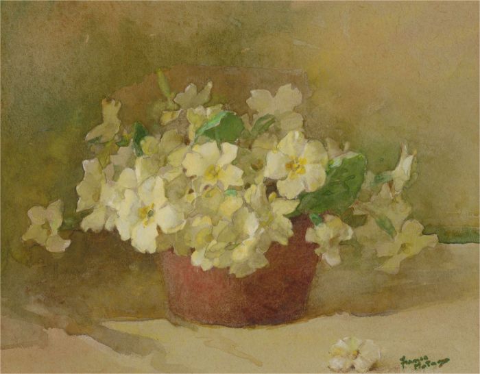 Franco Matania (1922-2006) - 20th Century Watercolour, Pale Yellow Flowers