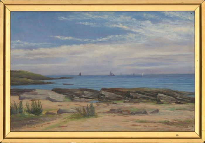 T.R. Milligan - 1909 Oil, On the Shore near Crail