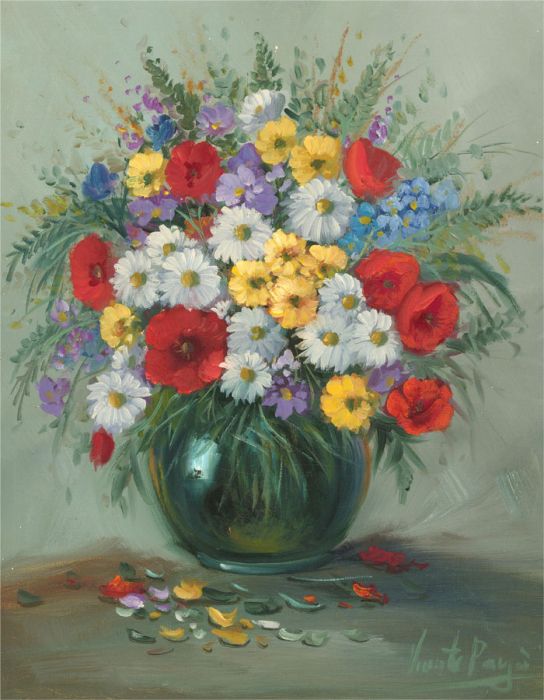 Vincente Paya - Contemporary Oil, Summer Flowers