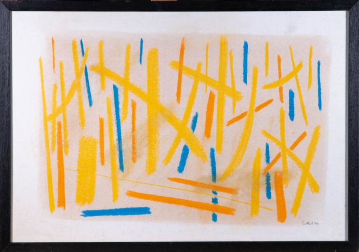 Andrew Southall (b.1947) - 1988 Pastel, Blue, Yellow & Orange