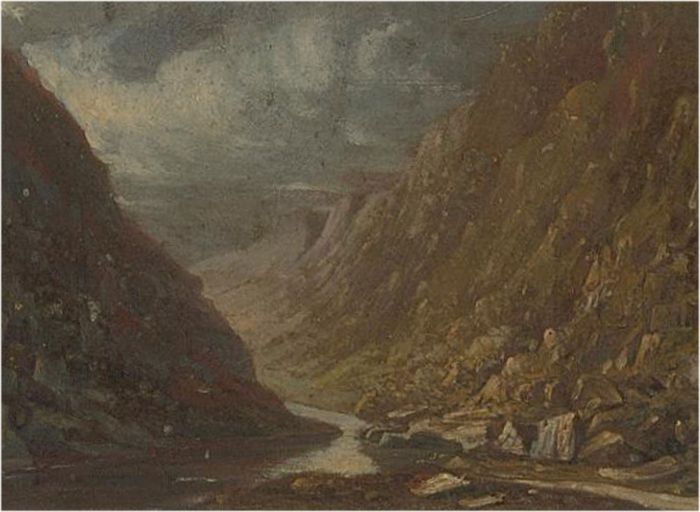 Late 19th Century Oil - Atmospheric Mountain Scene