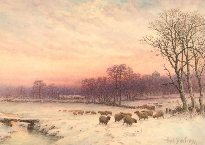 Early 20th Century Watercolour - Winter Evening