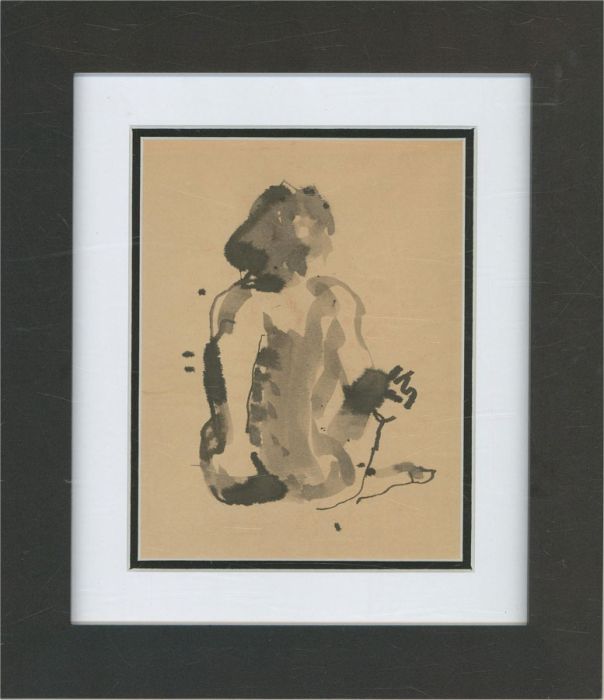 Susan Paine - 20th Century Pen and Ink Drawing, Thelma Thinking