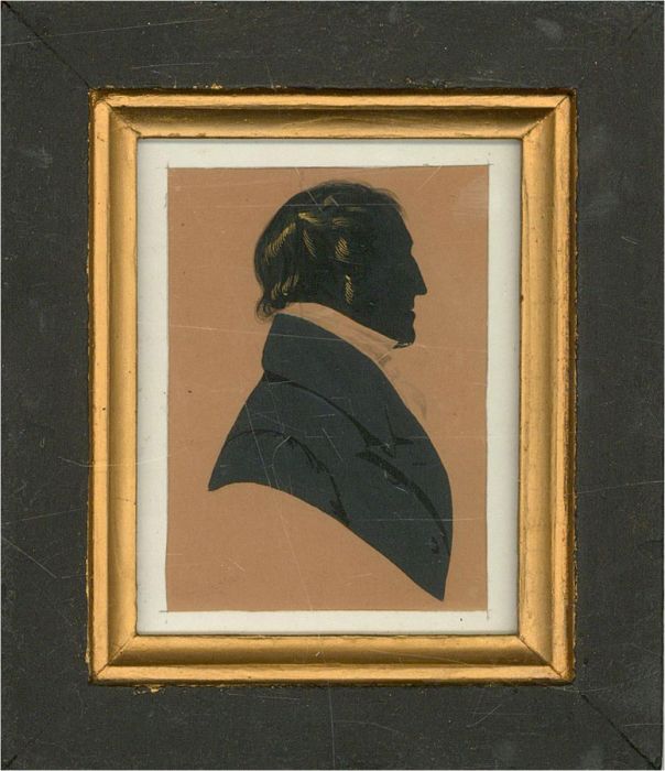 Manner of John Miers (1756–1821) - 19th Century Gouache, Pair Of Silhouettes