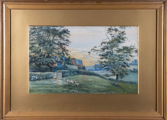 Early 20th Century Watercolour - Farm Scene, Newcastle-under-Lyme